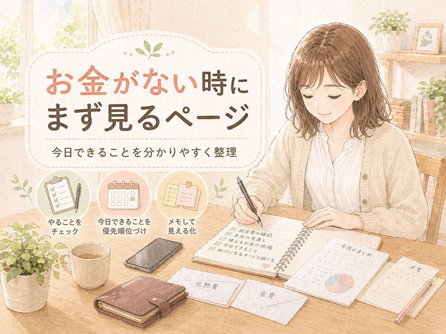 お金がない時にまず見るページ｜今日できることを分かりやすく整理のアイキャッチ